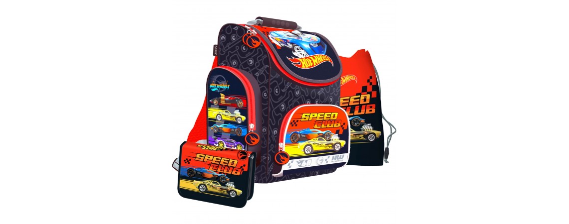 HOT WHEELS 3-tlg. Set Schulranzen 