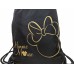 MINNIE MOUSE Rucksack Kordelrucksack Mädchen Frauen Freizeit String_schwarz weiß gold