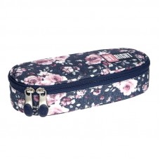 ST.RIGHT Mäppchen VINTAGE Blumen Federtasche Federmappe Etui Mädchen Blau Rosa