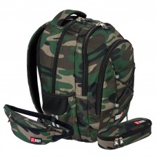 SET Schulrucksack Mäppchen Umhängetasche CAMOUFLAGE schwarz Jungen Groß